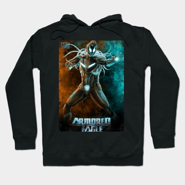 Armored Eagle pose Hoodie by carrillo_art_studios